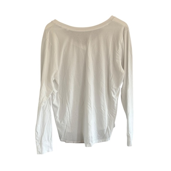 Universal Standard White Foundation Long Sleeve V Tee Size Small Oversized - Picture 4 of 6